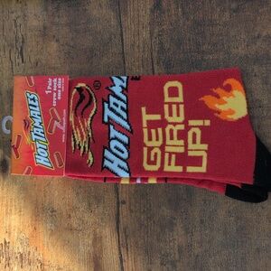 Hot Tamales Crew Cut Unisex Socks Novelty Candy Gift